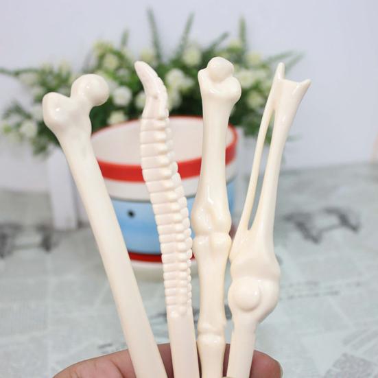 5Pcs Creative Bone Shape 0.7mm Nib Ball Pen Student Writing Office Stationery