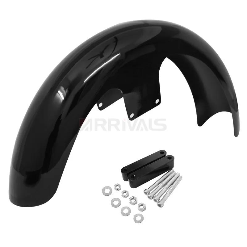 Bright Black Motorcycle 21 Front Mudguard Fender For Harley Touring Road King Electra Glide Street Road King Glide Ultra Bright black