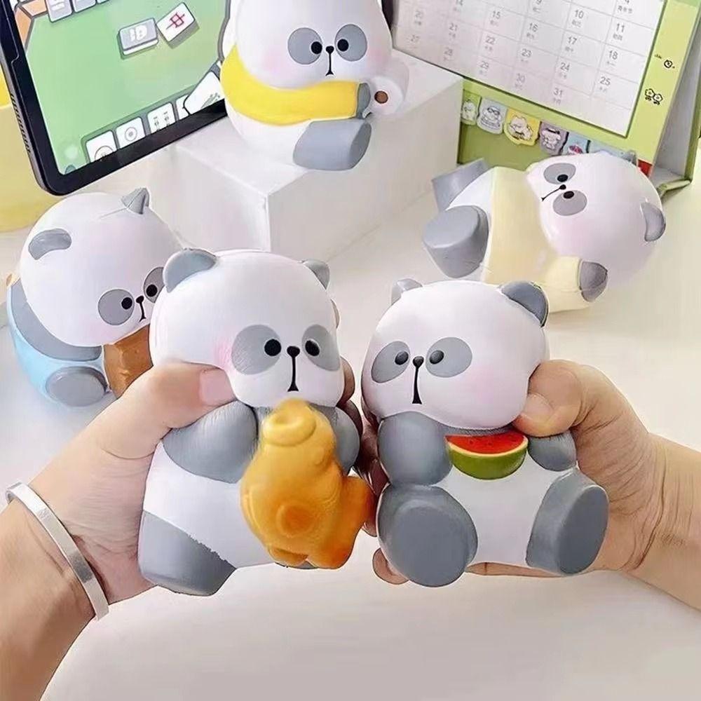Elastic PVC Panda Squeeze Toys Slow Rebound Animal Panda Fidgeting Toys  Birthday Kids Gift