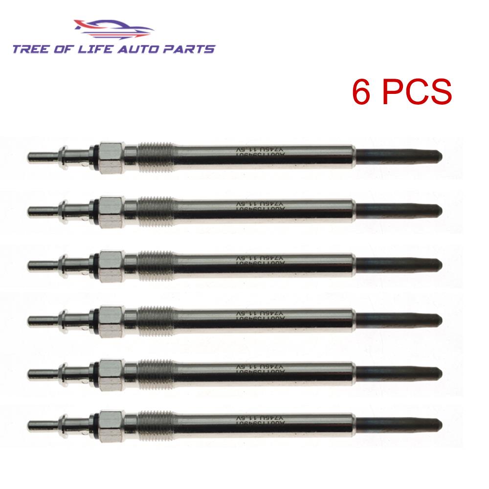 1/4/5/6X 11.5V Glow Plugs For Mercedes OM611 OM646 OM612 OM613 CDI W463 W202 W203 C209 W210 W211 W163 W220 W638 A0011592801
