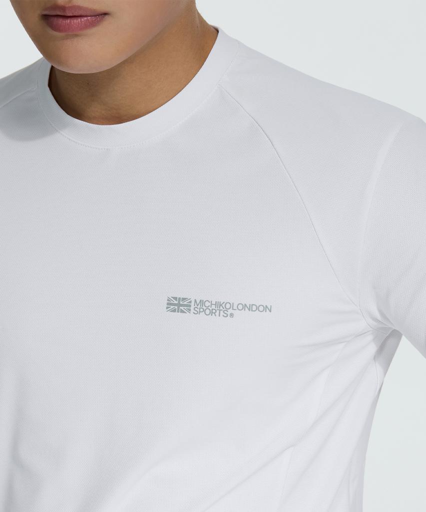Michikoleondeonseupocheu Gym Mesh Muscle Fit Short Sleeve T-Shirt White