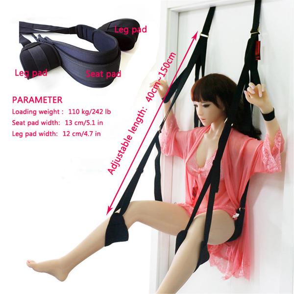 Door Swing with Seat Pad for Women Sex Swing SM Game Bondage Swing Spreader Leg Pad Adult Sex Game Products for Couple Sex Swing