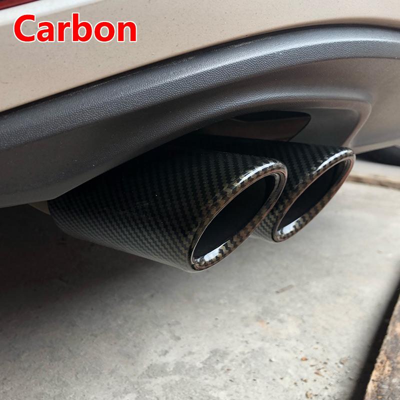 70mm Stainless Steel Car Exhaust Muffler For VW Tiguan MK2 Golf 6 7 Mk7 Jetta Mk6 1.4T 1.6L Exhaust Tip Pipe