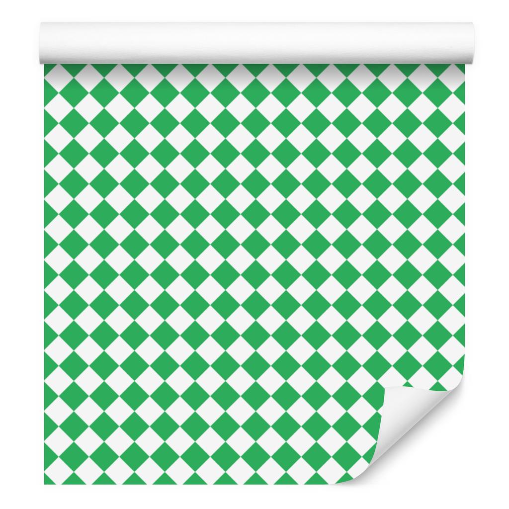 Geometric rhombus wallpaper mint, green and white 50x1000