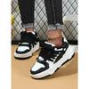 Fashion Platform Sneakers Women Chunky Shoes PU Leather Casual Shoes Ins Board Shoes Lace-up Outdoor Walking Footwear