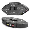 3 In 1 Out   Video   Splitt  Black   Selector with AV Cable for DVD VCD VCR