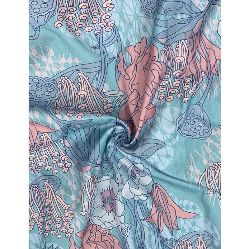 Plus Size Frühling und Herbst Damen Kleid Mode Temperament Hoher Kragen Swing Bedruckte Hemdkleider