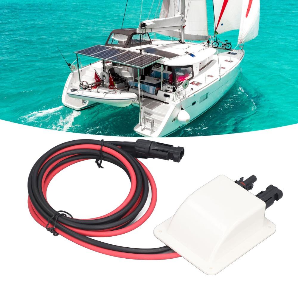 2m Extension Waterproof Housing Dual Cable Entry Solar Junction Box RV Roof Installation