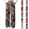 Dames Halloween Print Flanellen Broek voor Gezellige en Casual Kleding