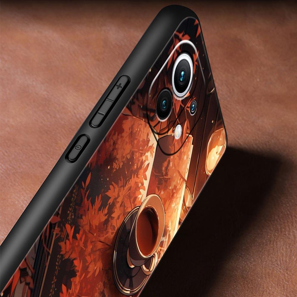 Pumpkin Autumn Leaves Coffee Phone Case Cover for Xiaomi Mi 17 15 14 13 12 11 Ultra 15T 14T 13T 12T 11T Pro Lite Soft TPU Shell