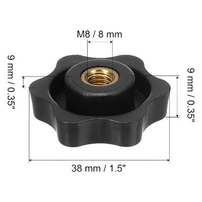 10pcs Handle Nuts M8 X 38mm Star Grip Nuts Rust-Resistant Handle Replacement For Garden Patio Beach Umbrella