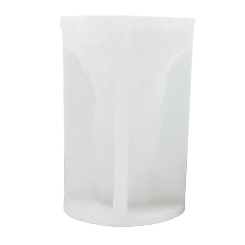 Cylinder Candle Mold Carved Pillar Candle Molds for DIY Candle Gypsum Ornaments Home Decorations Epoxy Resin Casting