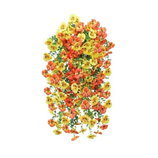 Yousheng 1/2Pcs Simulated Plants Easy to Care No Watering No Withering Bright Color Realistic Appearance Decorative Fake Plant Home Decor