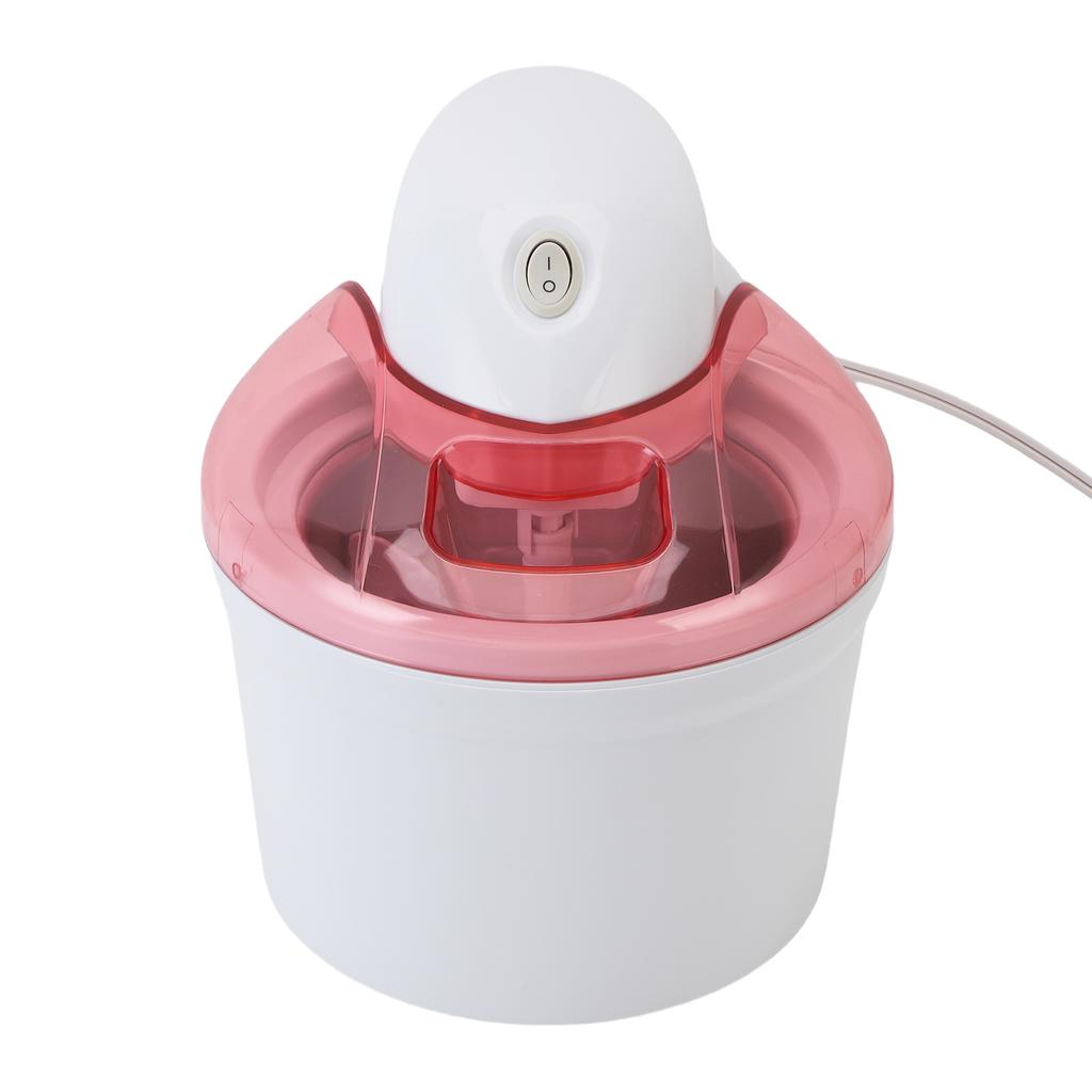 1200ml Automatic Ice Cream Machine Freezing Yogurt Maker for Home Kitchen Pinkish White