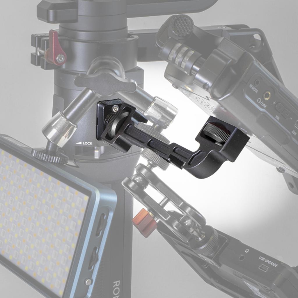 Gimbal Stabilizer Rotatable Extension Bracket Holder Support with 1 4 Inch Screw Cold Shoe Mount for Mounting Monitor