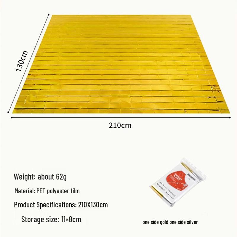 Outdoor Emergency Thermal Blanket for Hypothermia Prevention and Survival