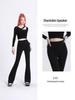Calças de Yoga Elásticas Flare Emagrecedoras de Cintura Alta para Mulheres - Roupa Casual Primavera/Verão