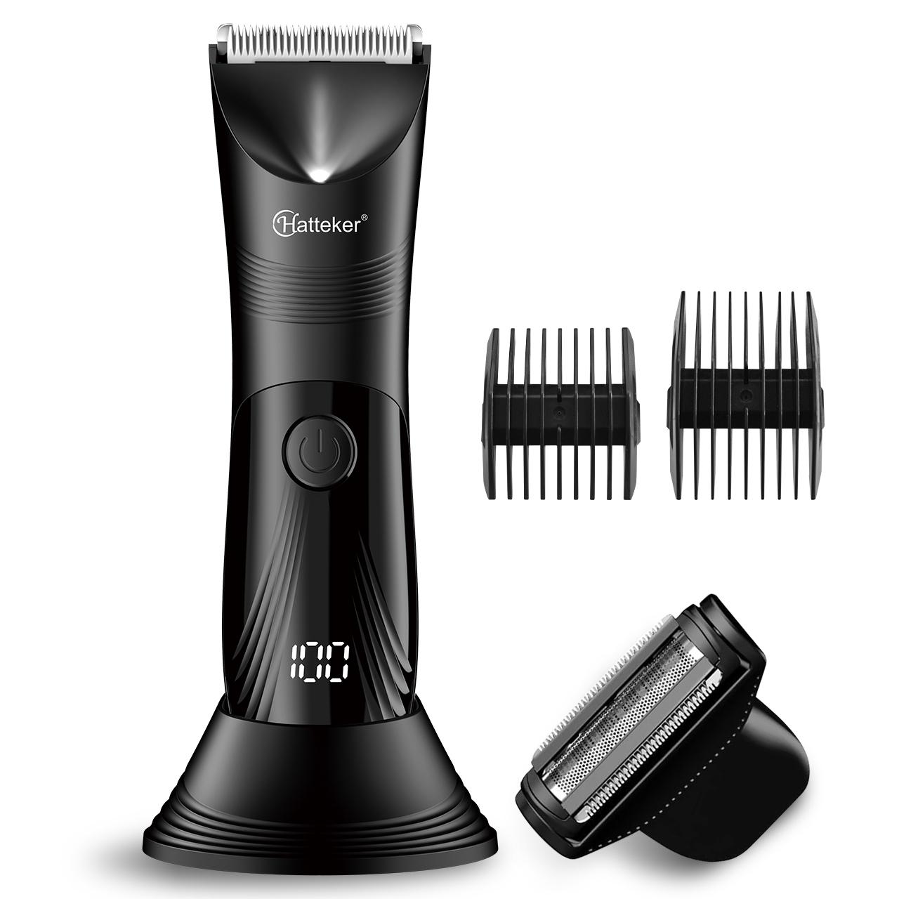 

Hatteker Многофункциональный триммер для волос на теле - Набор для стрижки из нержавеющей стали для чувствительных интимных зон и бритья всего тела (Для мужчин и женщин)