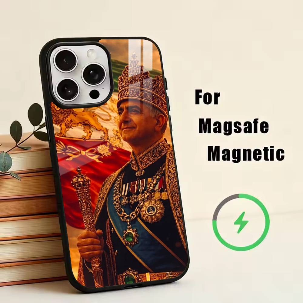

D-Mohammad Reza Pahlavi Phone Case For iPhone17,16,15,14,13,12,11 Plus,Pro Magnetic For Magsafe Wireless Charging iPhone11