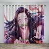 Japanese Cartoon Style Anime Series Shade Window Drapes 2 Panelss Children Loved Room Bedroom Space Living Space Window Ornamental Window Drapes