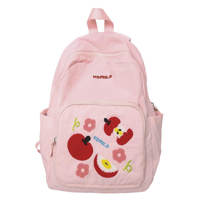 The New Schoolbag Is High-value, Fresh, Sweet and Cute. Apple Backpack Is Lightweight for Junior and High School Students. Spring Outing Backpack.