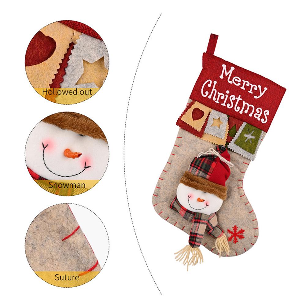 Jumbo Weihnachtsgeschenk Strumpfsack 48cm Klassisch Wiederverwendbar Weihnachtsbaum Dekoration Socke Geschenkhalter Kaminaufhänger