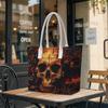 Skull Pattern Women Tote Bag Stylish Daily Shoulder Bag
