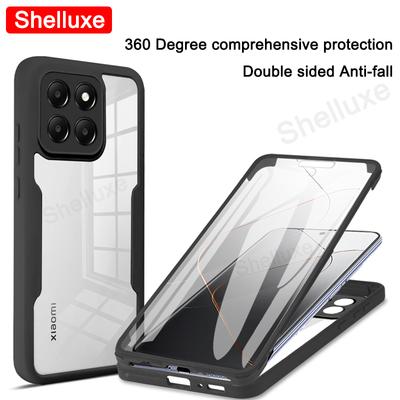 360 Full Body Front+Back Clear Case Shelluxe For Xiaomi 14 14T Pro Mi 14 Mi14 Ultra Mi14T Pro Silicone Double Sided Phone Cover