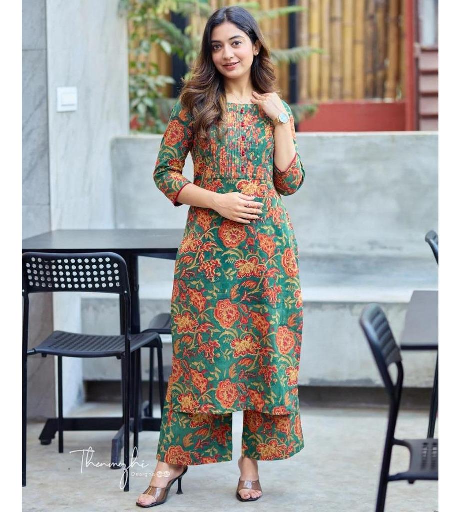 Indian Women Designer Kurta Pant Cord Set Set Party  Wear Bollywood Top Tunic Kurti Dress