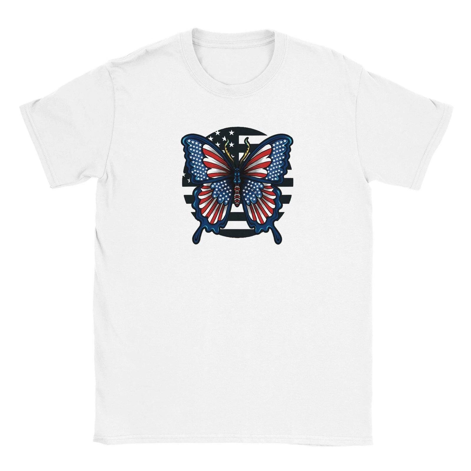 Butterfly T-Shirt - Soft Cotton Graphic Tee - Unique Butterfly Print Gift for Na 4XL