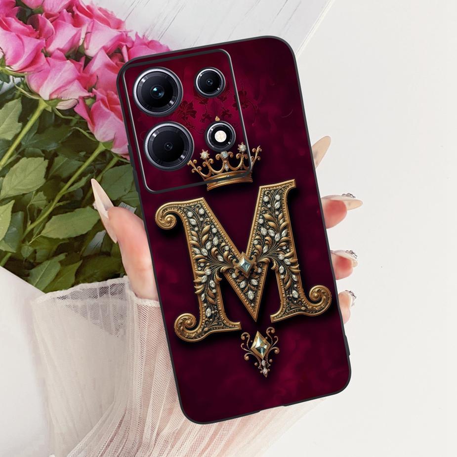 Per Custodia Infinix Note 30i X6716 Note 30 VIP Corona Fredda Lettere Cover Custodia Morbida in TPU Per Infinix Note 30 Pro Note30 4G Guscio