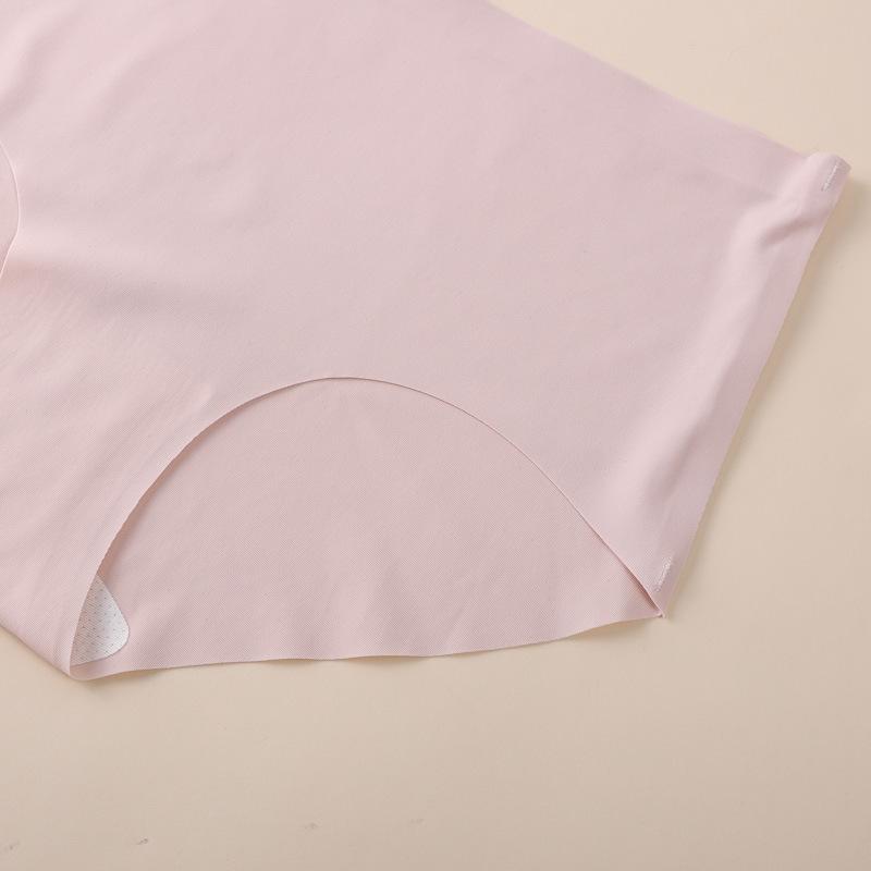 Women's Seamless Mid-Waist Yoga Panties - Ice Silk, Breathable, Quick-Drying, Antibacterial