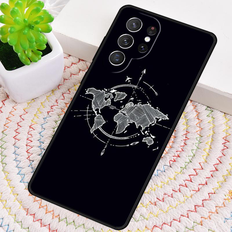 Compass Phone Case for Samsung Galaxy Note 10 Pro S26 Ultra S23 S24 FE S25 S21 S22 PLUS Shockproof Cove