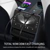 Rear Screen Expansion Dock For Tesla Model Y Juniper 2025 Model 3 Highland 2024 Rear Air Vent HUB Fast Charging Telescopic Cable