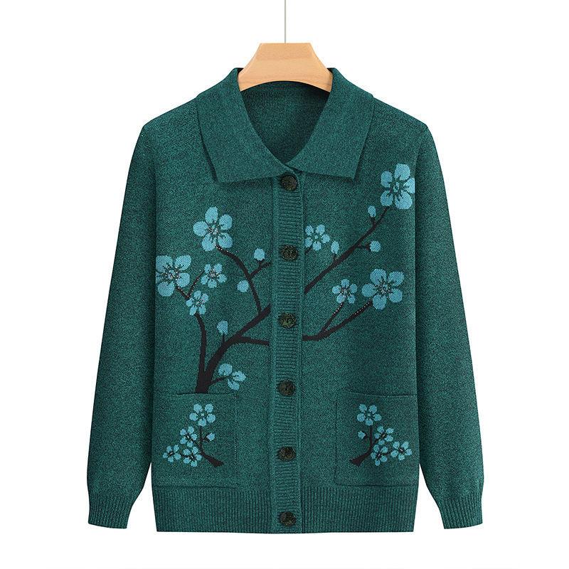 2025 Women's Autumn and Winter Temperament Sweater Cardigan Coat Top