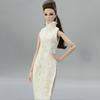 High Quality White Lace Fashion Girl Doll Clothes For Barbie Doll Dress Chinese Traditional Qipao Clothing 1/6 Doll Accessories