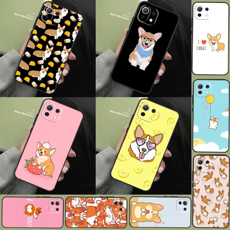 Cartoon Corgi Case For Xiaomi 14T 11T 12T 13T Pro 13 14 15 Ultra POCO X7 Pro X3 X5 X6 M6 F5 F6 Pro Cover