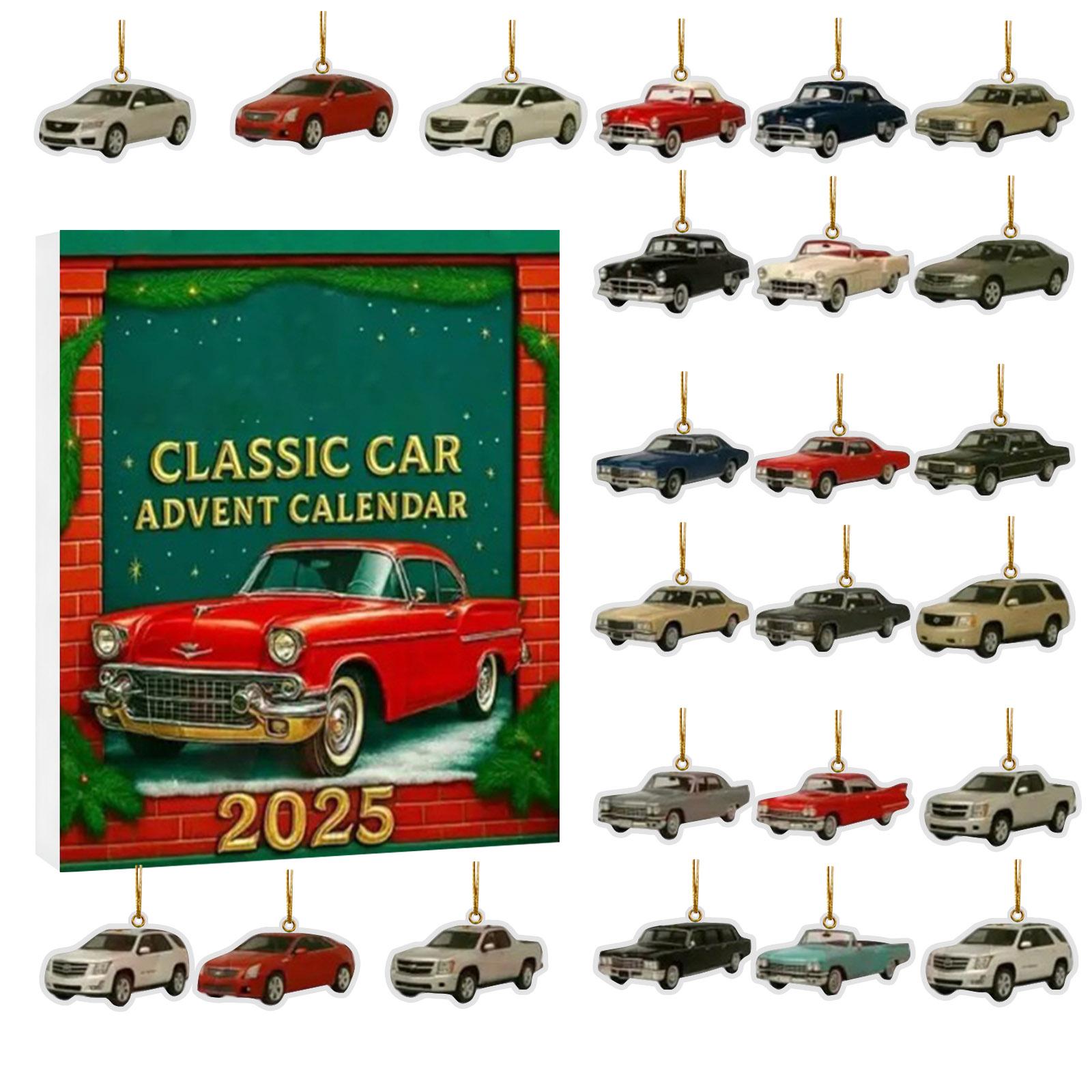 

2D Flat Box With Airplane-shaped Case, 24 Pendants, Christmas Countdown Pendant Calendar One Size