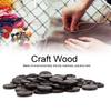 50pcs Dark Brown 4 Hole Buttons Wide Edge Sewing Buttons Craft Wooden Buttons  DIY Craft