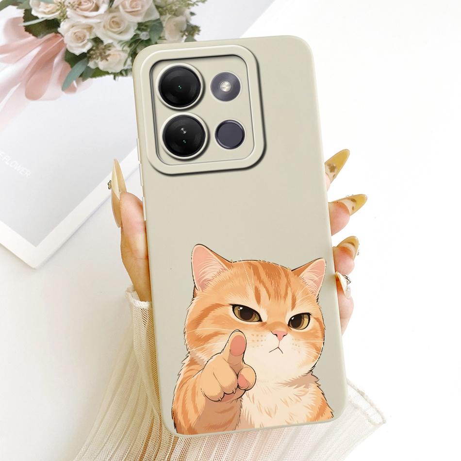 For Infinix Smart 7 HD / Smart7 Plus Cute Cat Flower Cartoon Phone Case For Infinix Smart 7HD 7Plus Soft Silicone Covers Bumpers