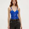 Dámský Sexy Patchwork Bez Zad Halter Tvarující Body Intimní Tvarovací Prádlo