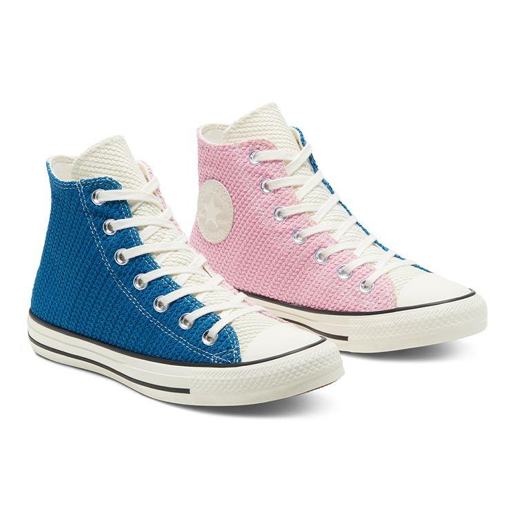 Converse Chuck Taylor All Star Everyday Vielseitige High-Top Canvas Schuhe Damen Sneaker Blau Rosa 568664C