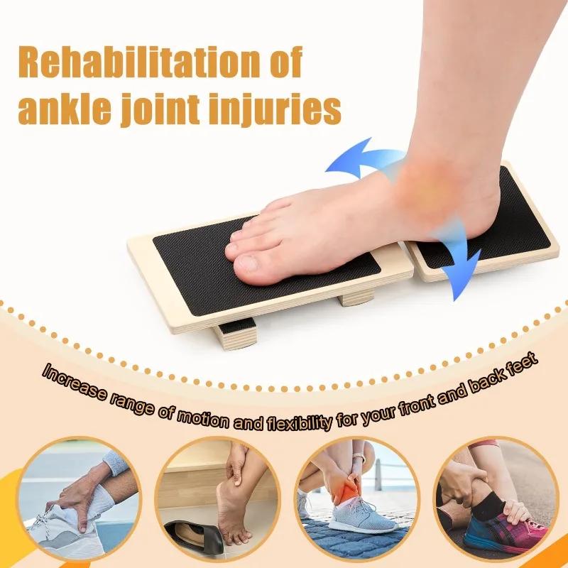 Anti Slip Wobble Board Ankle Foot Strengthener Exerciser Single Wooden Ankle Foot Stretcher Posture Corrector Ankle Stabilizer
