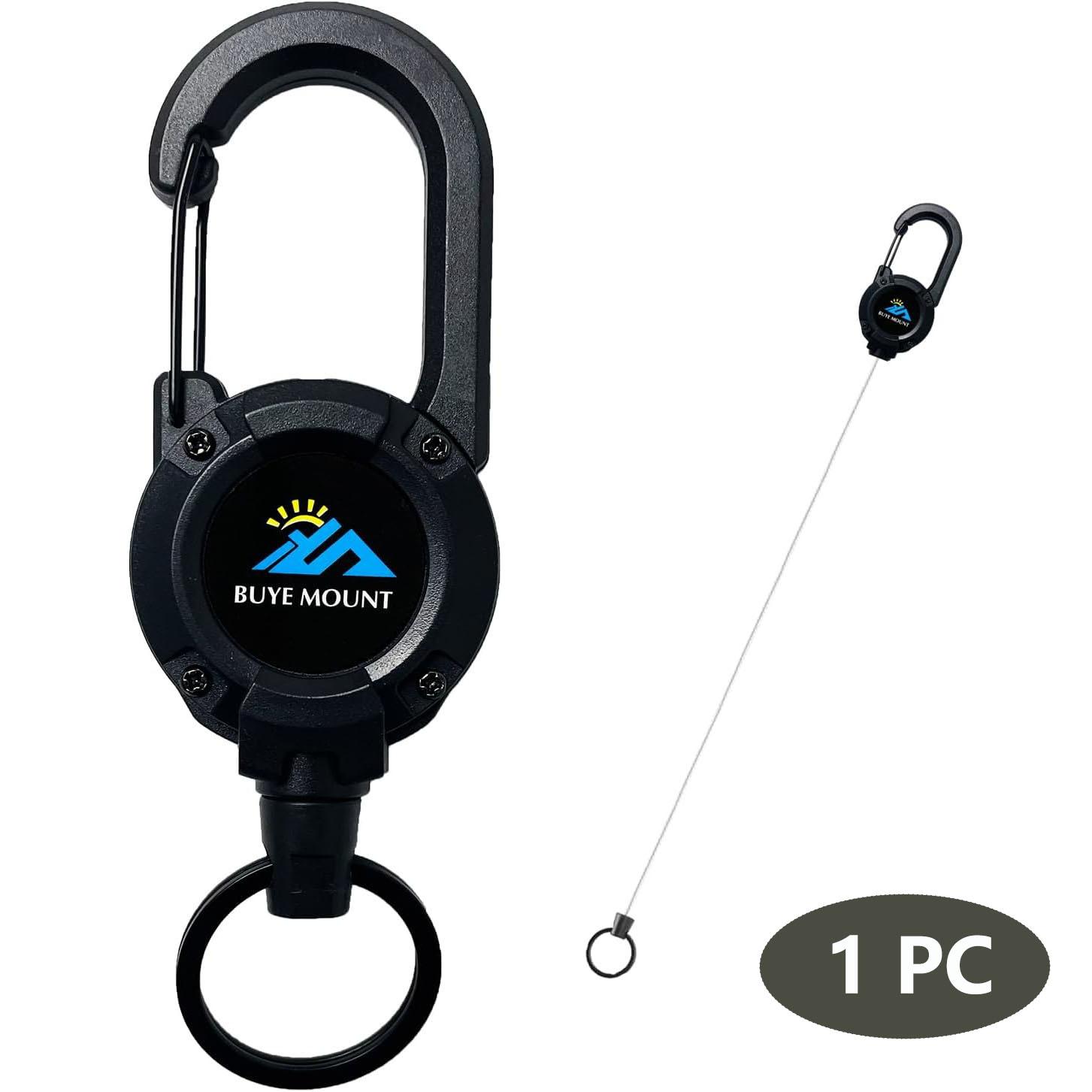 

Durable And Safe 1/2/4 Pcs Extendable Retractable Holders Keychain Badge Reels Heavy Duty Clip With Carabiner Key Chain For Men Outdoor Bags Other