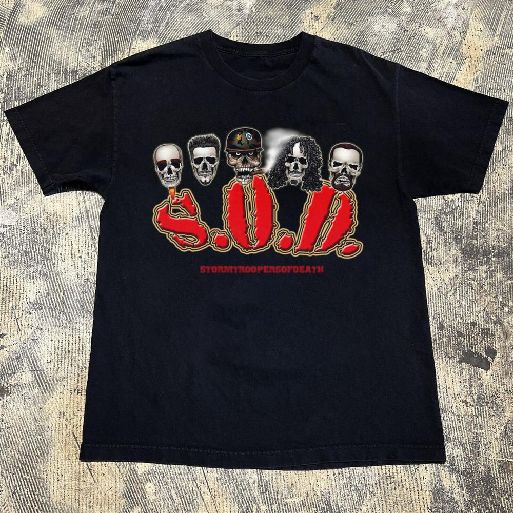 

NEW S.O.D. Band STORMTROOPERS OF DEATH Black All Size S-5Xl Shirt Unisex T-Shirt S