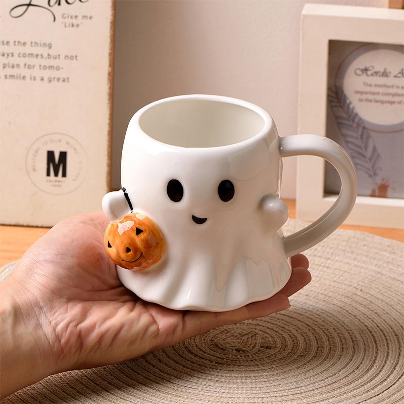 Halloween Wizard Magic Jar Ceramic Mug Decorative Ornament Pumpkin Ghost Afternoon Tea Breakfast Milk Cup Halloween Gift