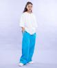 CREAM SODA LAB Blank All Season Wide Elastic Waist Pants Blue