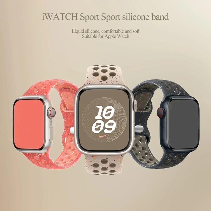 Original Silicone Strap For Apple Watch Band 46mm 44mm 45mm 40mm 41mm 38mm 42mm Correa Breathable iWatch Series11 10 9 8 SE3 7 6 Ultra 2 49mm
