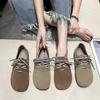 Huiliya Retro Flat-bottomed Boken Shoes Women's 2025 Autumn New Versatile Soft-soled Lazy Shoes Single Shoes Women 998-6