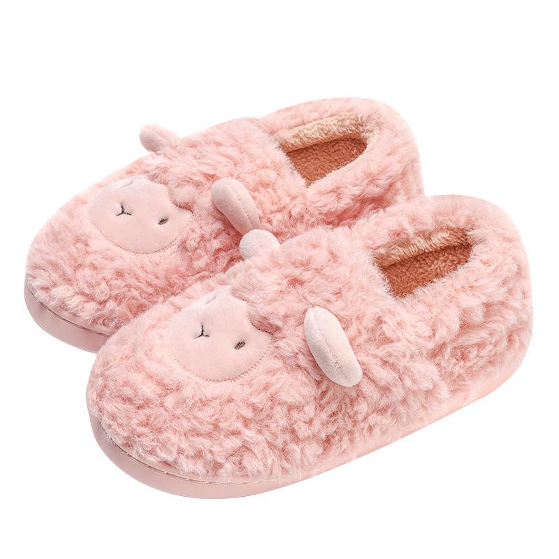 

Cotton slippers women spring and autumn winter home use indoor couple non-slip home warmth winter plush men 44-45 [Suitable for 43-44] какао коричневий колір